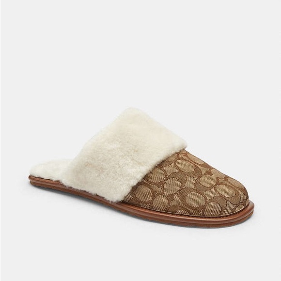 NWOT Coach Zena Slipper In Signature Jacquard sizeUS9 - Picture 1 of 6